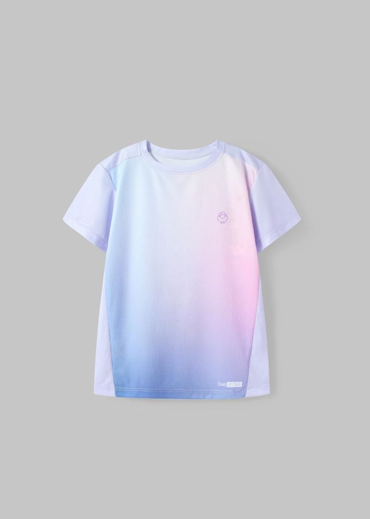 Áo Thun Thể Thao Cho Bé Siêu Nhẹ Ultra Light Tím Nhạt Ombre 02