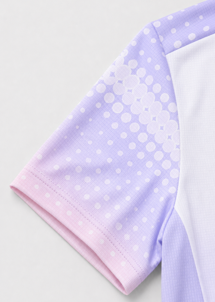 Áo Thun Thể Thao Cho Bé Siêu Nhẹ Ultra Light Tím Ombre Halftone Dots
