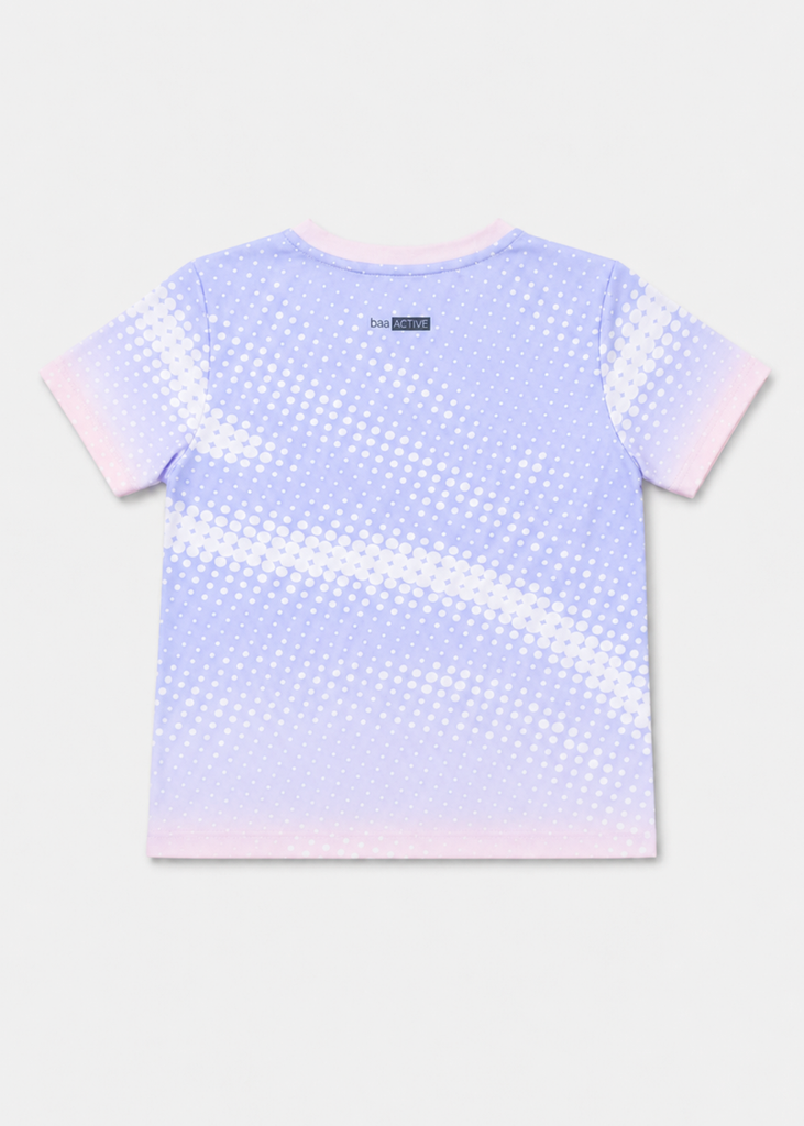 Áo Thun Thể Thao Cho Bé Siêu Nhẹ Ultra Light Tím Ombre Halftone Dots