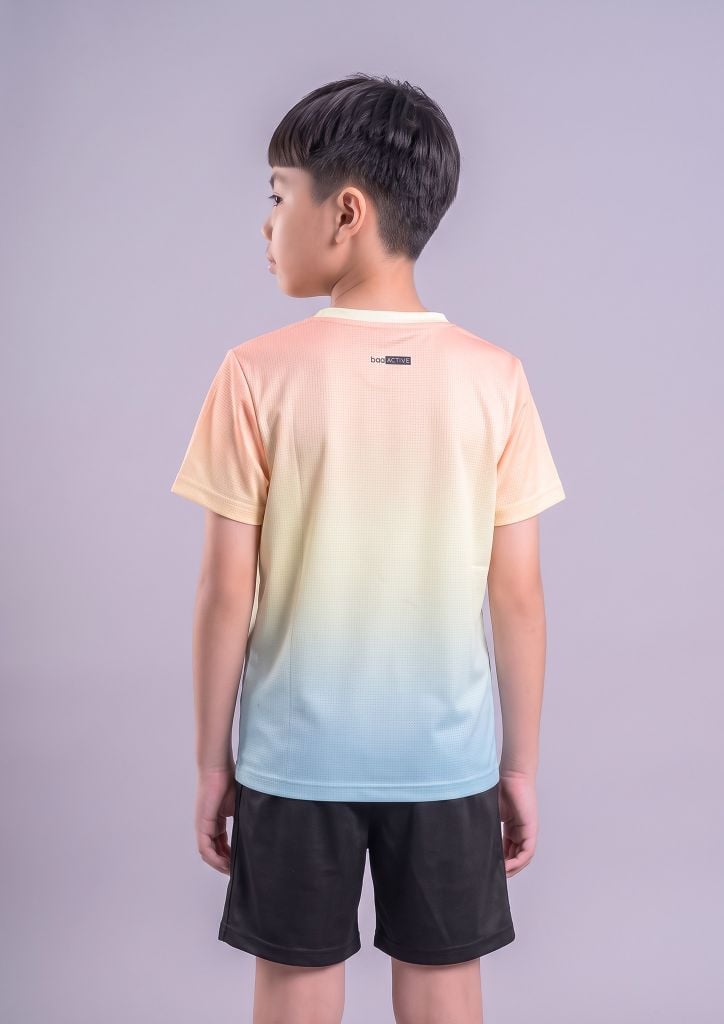 Áo Thun Thể Thao Cho Bé Siêu Nhẹ Ultra Light Vàng Cam Ombre