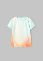 Áo Thun Thể Thao Cho Bé Siêu Nhẹ Ultra Light Xanh Cam Ombre Hoạ Tiết