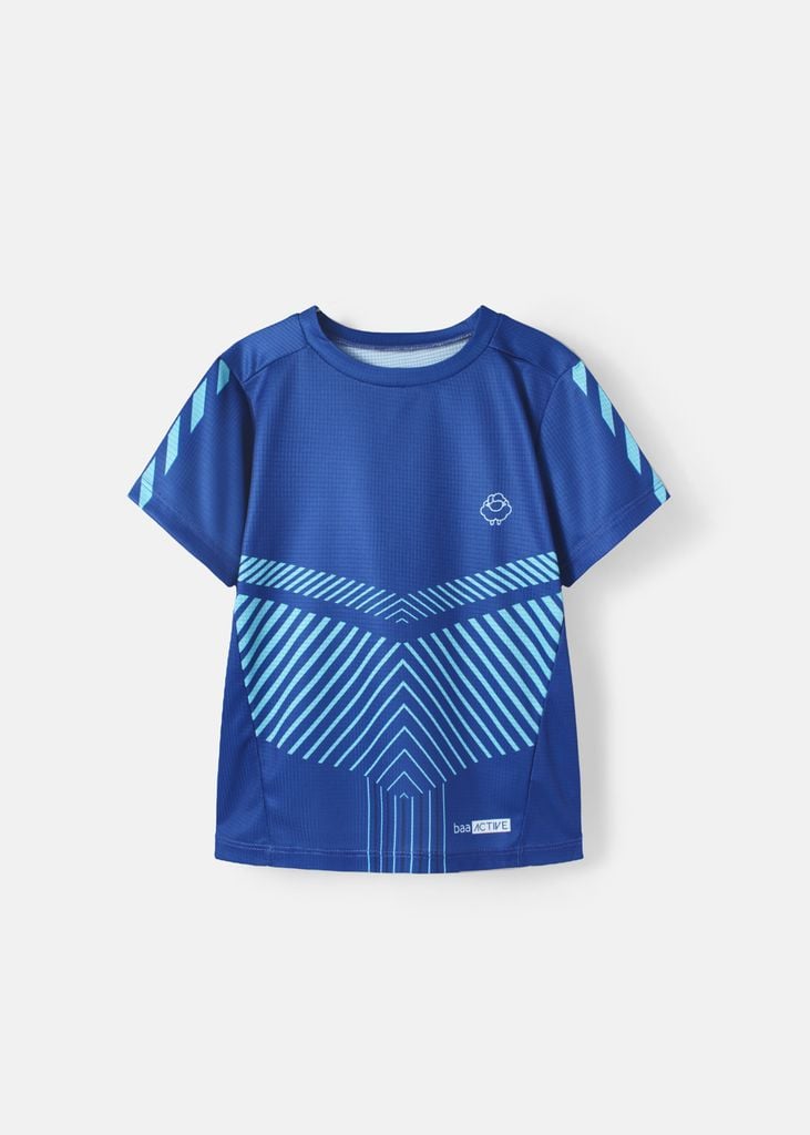 Áo Thun Thể Thao Cho Bé Siêu Nhẹ Ultra Light Xanh Dương Hoạ Tiết