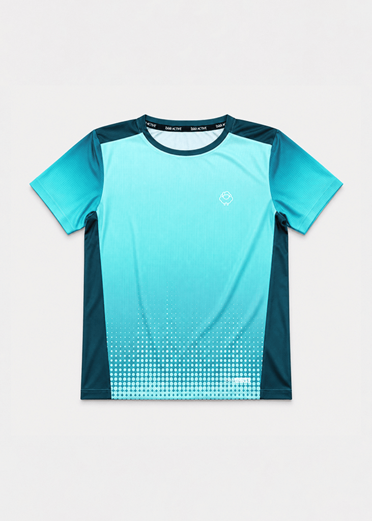 Áo Thun Thể Thao Cho Bé Siêu Nhẹ Ultra Light Xanh Halftone