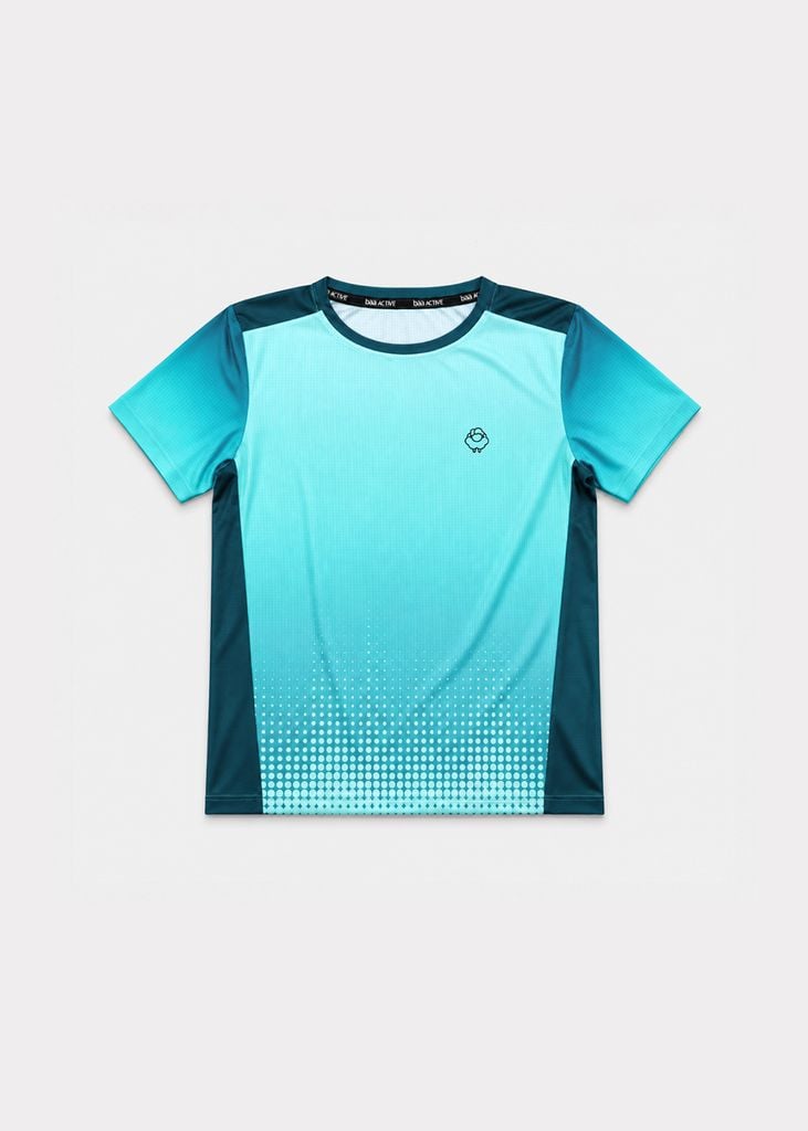 Áo Thun Thể Thao Cho Bé Siêu Nhẹ Ultra Light Xanh Halftone