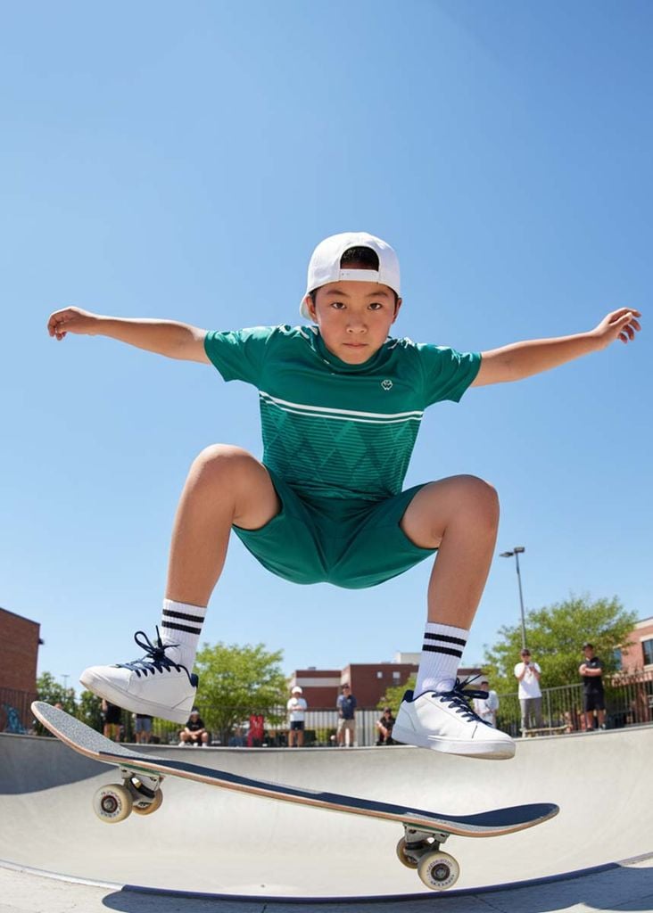 Áo Thun Thể Thao Cho Bé Siêu Nhẹ Ultra Light Xanh Teal Hoạ Tiết