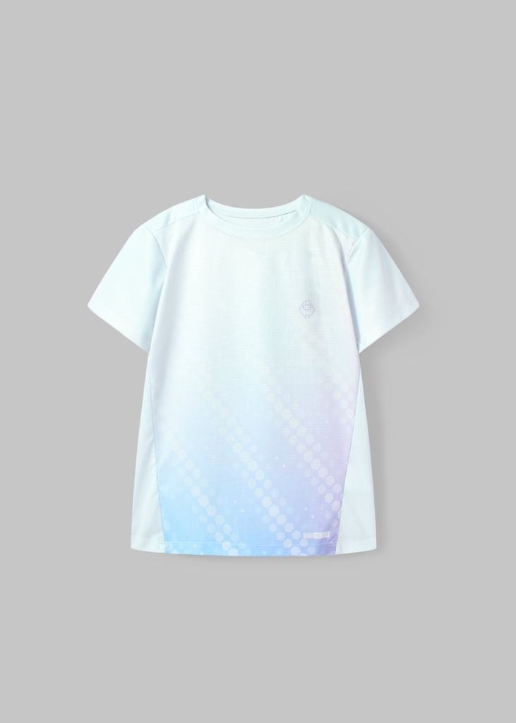 Áo Thun Thể Thao Cho Bé Siêu Nhẹ Ultra Light Xanh Tím Ombre Hoạ Tiết