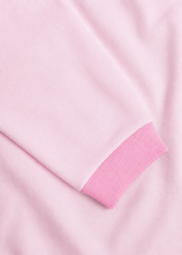 Bộ Thun Dài Bé Gái Hồng Pastel Phối