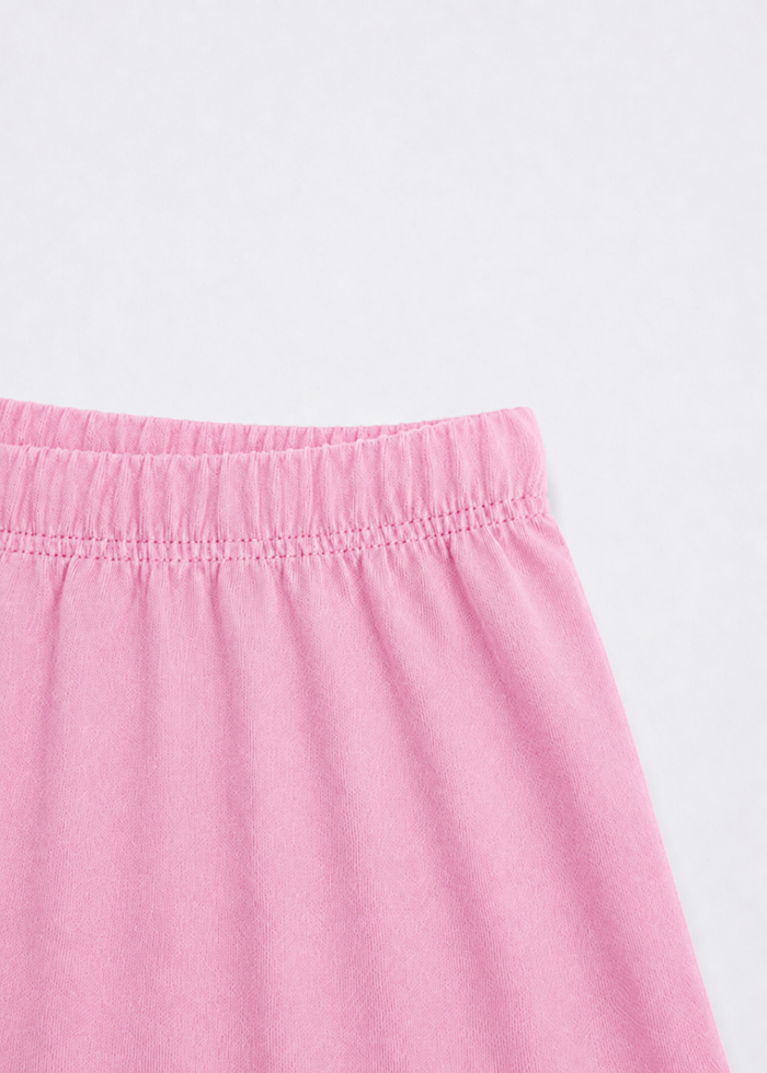 Bộ Thun Dài Bé Gái Hồng Pastel Phối