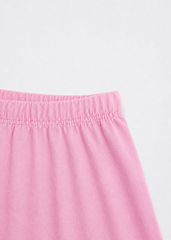 Bộ Thun Dài Bé Gái Hồng Pastel Phối