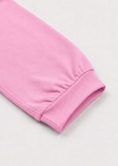 Bộ Thun Dài Bé Gái Hồng Pastel Phối