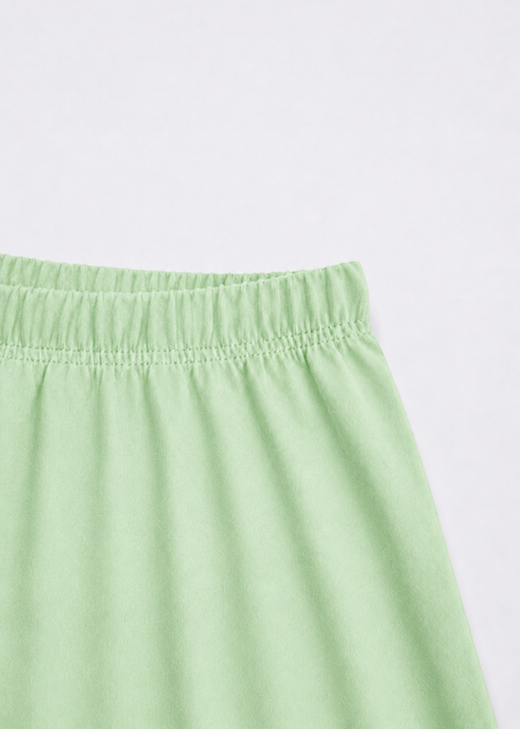 Bộ Thun Dài Bé Gái Hồng Pastel Phối Xanh Ngọc