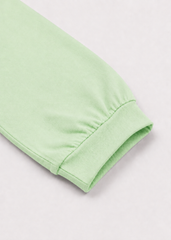 Bộ Thun Dài Bé Gái Hồng Pastel Phối Xanh Ngọc