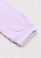 Bộ Thun Dài Bé Gái Trắng Phối Tím Pastel