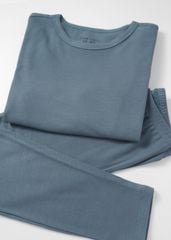 Bộ Thun Gân Dài Tay Bé Trai Xanh Dark Teal