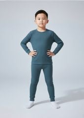 Bộ Thun Gân Dài Tay Bé Trai Xanh Dark Teal
