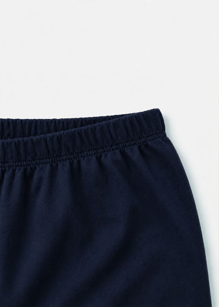 Bộ Thun Ngắn Tay Bé Trai Cam Xe Đua Phối Navy