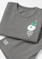 Bộ Thun Ngắn Tay Bé Trai Xám Đậm Jingle Bello