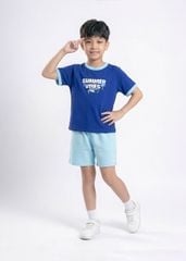 Bộ Thun Ngắn Tay Bé Trai Xanh Biển Cá Mập