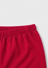 Bộ Thun Ngắn Tay Raglan Bé Trai Trắng Baalloween Phối Đỏ
