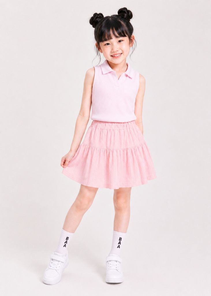 Chân Váy Quần Bé Gái Kate Kiểu Hồng 02