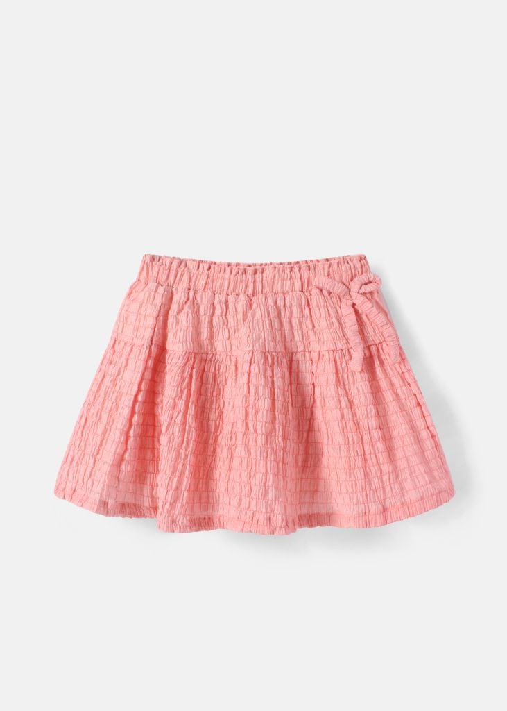 Chân Váy Quần Bé Gái Kate Nhún Hồng Nhạt