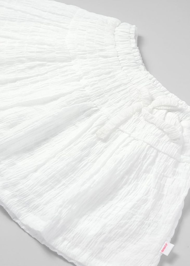 Chân Váy Quần Bé Gái Kate Nhún Trắng Kem