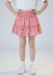 Chân Váy Quần Hai Tầng Bé Gái Hồng Họa Tiết Hoa Liti