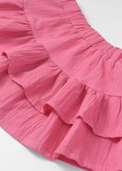 Chân Váy Quần Hai Tầng Bé Gái Hồng