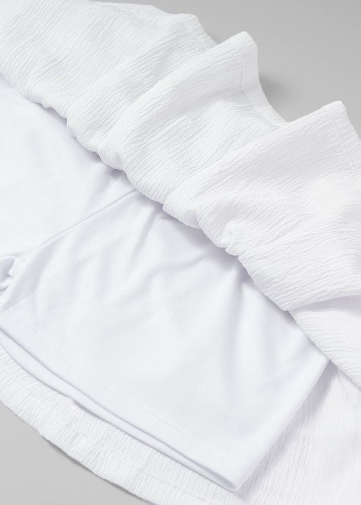 Chân Váy Quần Hai Tầng Bé Gái Trắng