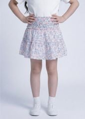 Chân Váy Quần Hai Tầng Bé Gái Trắng Họa Tiết Hoa Liti