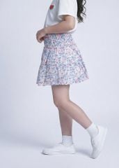 Chân Váy Quần Hai Tầng Bé Gái Trắng Họa Tiết Hoa Liti