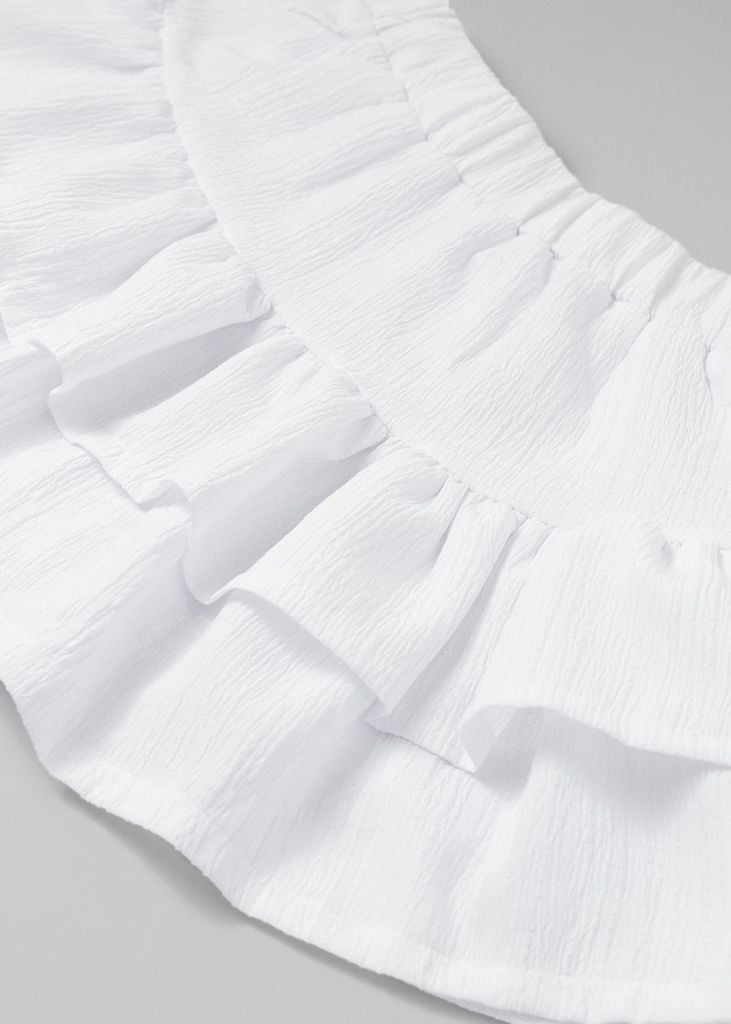 Chân Váy Quần Hai Tầng Bé Gái Trắng