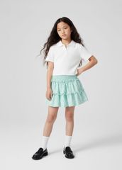 Chân Váy Quần Hai Tầng Bé Gái Xanh Họa Tiết Hoa