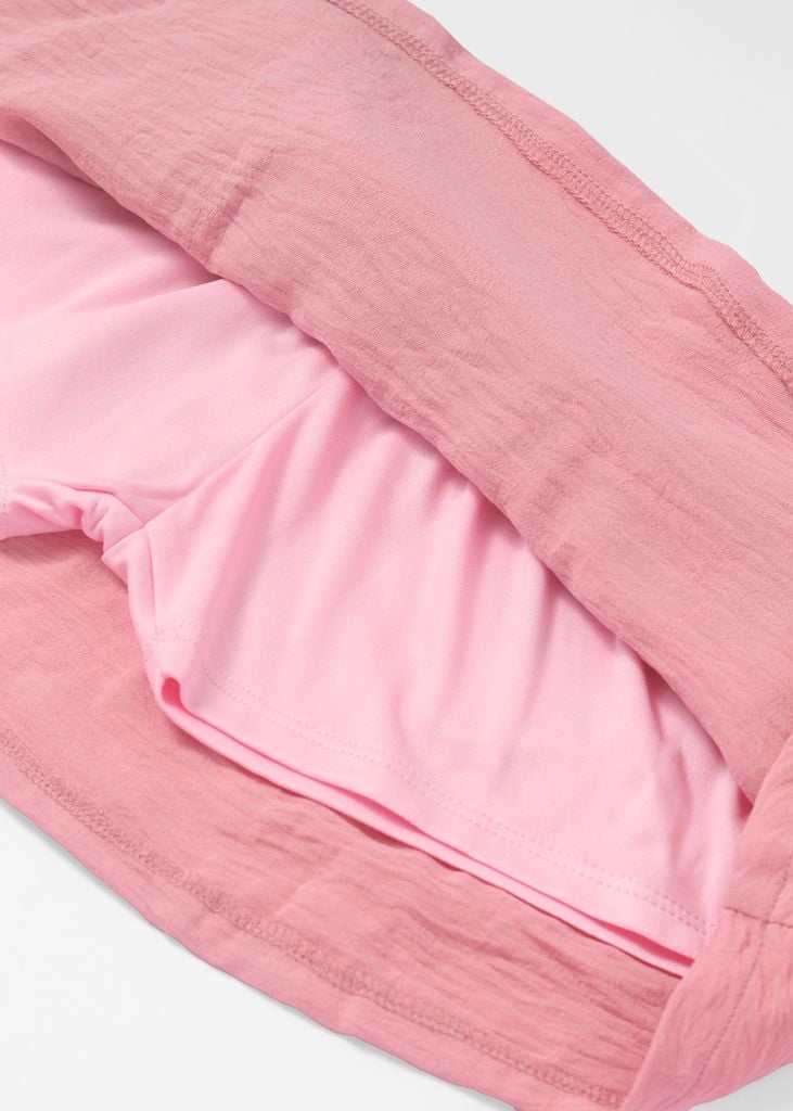 Chân Váy Quần Smocking Bé Gái Hồng Nhạt