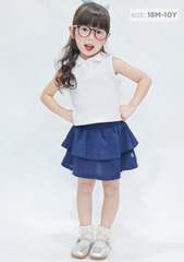 Chân Váy Quần Smocking Bé Gái Navy