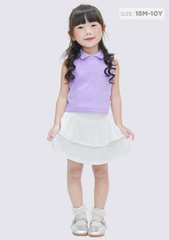 Chân Váy Quần Smocking Bé Gái Trắng