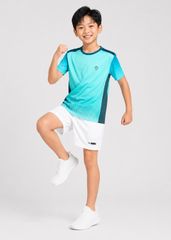 Set Thể Thao Cho Bé Siêu Nhẹ Ultra Light Họa Tiết (Xanh Halftone + Trắng 04 Form Ngắn)
