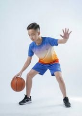 Set Thể Thao Cho Bé Siêu Nhẹ Ultra Light Ombre Hoạ Tiết Trừu Tượng (Cam + Xanh Biển)