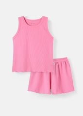 Đồ Bộ Ba Lỗ Bé Gái Gân Hồng