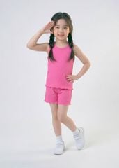 Đồ Bộ Ba Lỗ Bé Gái Gân Hồng