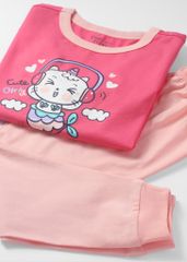 Đồ Bộ Dài Bé Gái Hồng Phối Mèo Mermaid