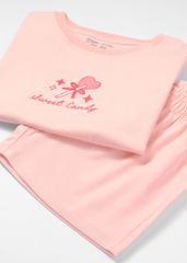 Đồ Bộ Ngắn Tay Bé Gái Hồng Cam Sweet Candy