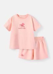 Đồ Bộ Ngắn Tay Bé Gái Hồng Cam Sweet Candy