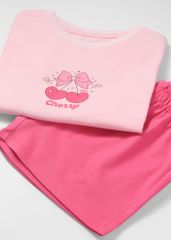 Đồ Bộ Ngắn Tay Bé Gái Hồng Nhạt Sweet Cherry
