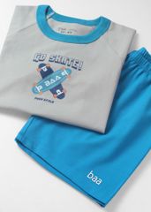 Đồ Bộ Ngắn Tay Bé Trai Xám Go Skate Phối Xanh