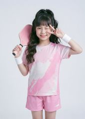 Set Thể Thao Cho Bé Siêu Nhẹ Ultra Light Họa Tiết Abstract (Hồng + Hồng Nhạt)