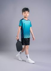 Set Thể Thao Cho Bé Siêu Nhẹ Ultra Light Họa Tiết Halftone (Xanh Mint + Đen 06)