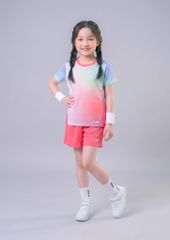 Set Thể Thao Cho Bé Siêu Nhẹ Ultra Light Họa Tiết Ombre (Hồng Tím + Hồng Dâu)