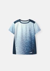 Áo Thun Thể Thao Cho Bé Siêu Nhẹ Ultra Light Xám Xanh Ombre Hoạ Tiết Isometric