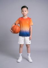 Set Thể Thao Cho Bé Siêu Nhẹ Ultra Light Họa Tiết Ombre (Cam Navy + Trắng)